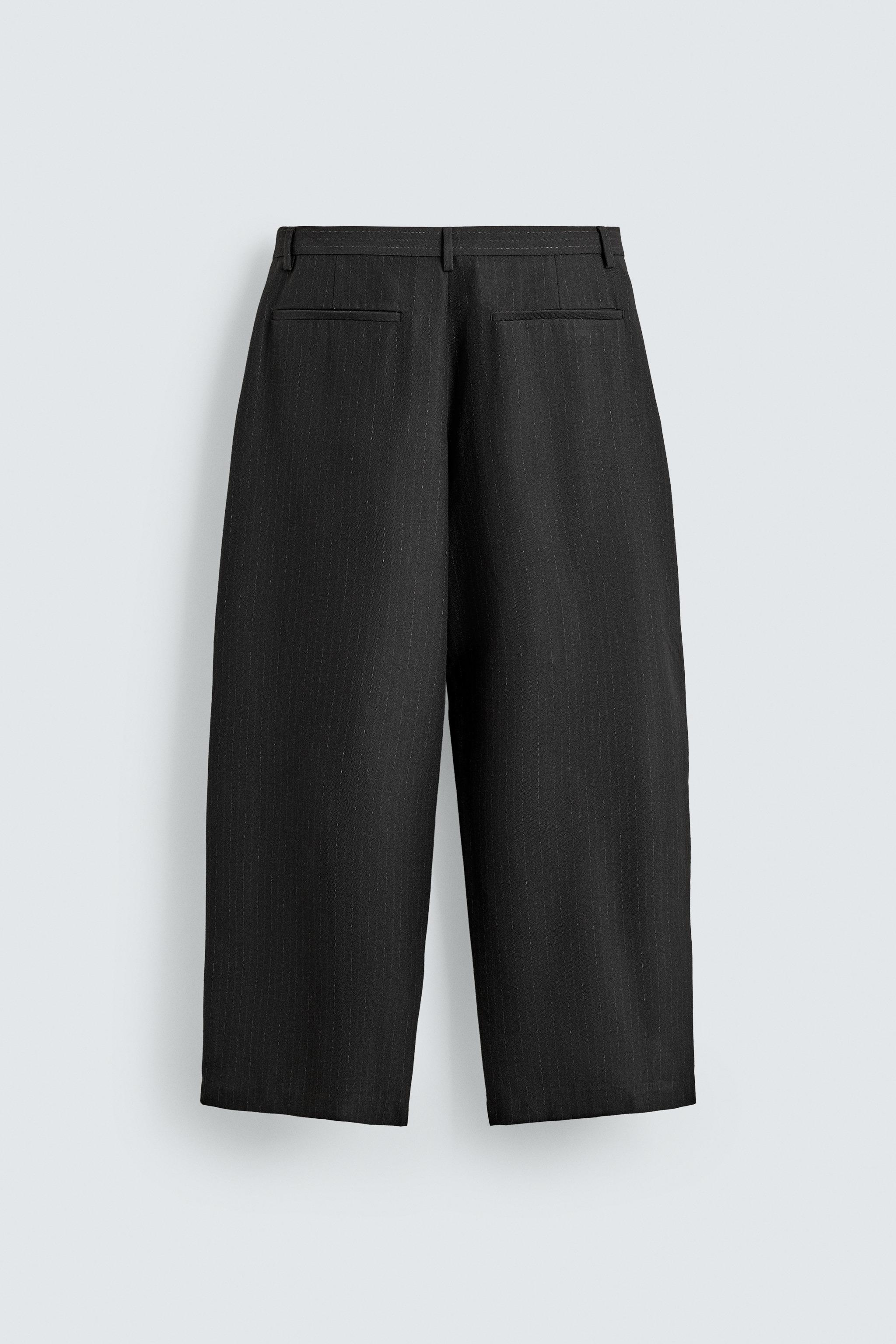 PINSTRIPE SUIT PLEATED PANTS